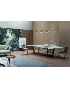 Art Rectangular Rounded Dining Table